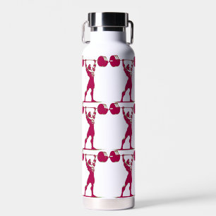 Minimalistischer Gewichtheber Anime-Gym-Hoodie S Trinkflasche