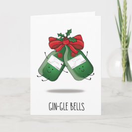 Minimalistischer Gin Gin-gle Bell | u. tonische Feiertagskarte