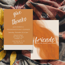 Minimalistischer Give Thanks Terrakotta-Freundesda