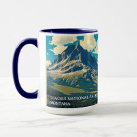 Minimalistischer Glacier-Nationalpark-Gipfel indiv