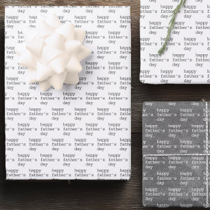 Minimalistischer glücklicher Vatertag Geschenkpapier Set