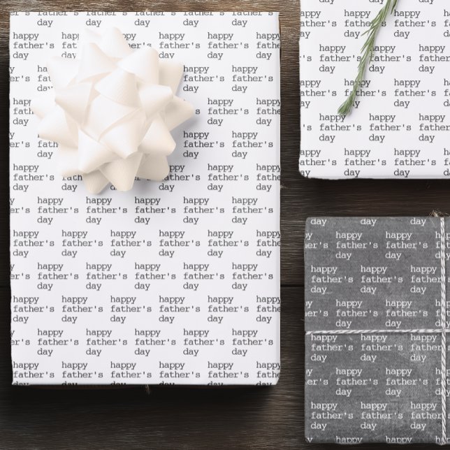 Minimalistischer glücklicher Vatertag Geschenkpapier Set (Minimalist Father's Day Gift Wrap)