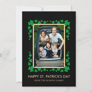 Minimalistischer Glücksklee St. Patrick's Day Foto Feiertagskarte
