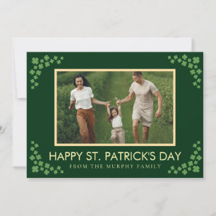 Minimalistischer Glücksklee St. Patrick's Day Foto Feiertagskarte