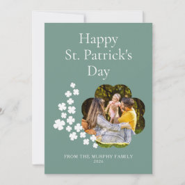 Minimalistischer Glücksklee St. Patrick's Day Foto Feiertagskarte
