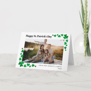 Minimalistischer Glücksklee St. Patrick's Day Foto Feiertagskarte