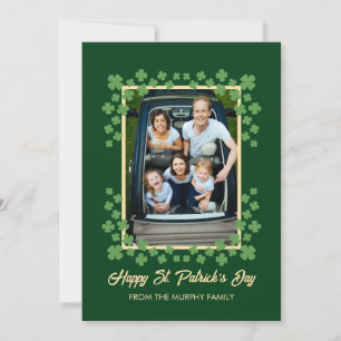 Minimalistischer Glücksklee St. Patrick's Day Foto Feiertagskarte