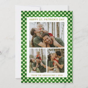 Minimalistischer Glücksklee St. Patrick's Day Foto Feiertagskarte