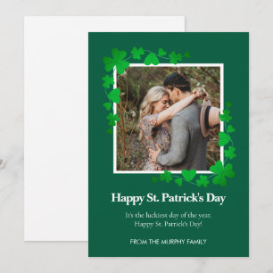 Minimalistischer Glückskleeblatt St. Patrick's Day Feiertagskarte