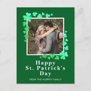 Minimalistischer Glückskleeblatt St. Patrick's Day Feiertagspostkarte