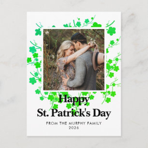 Minimalistischer Glückskleeblatt St. Patrick's Day Feiertagspostkarte