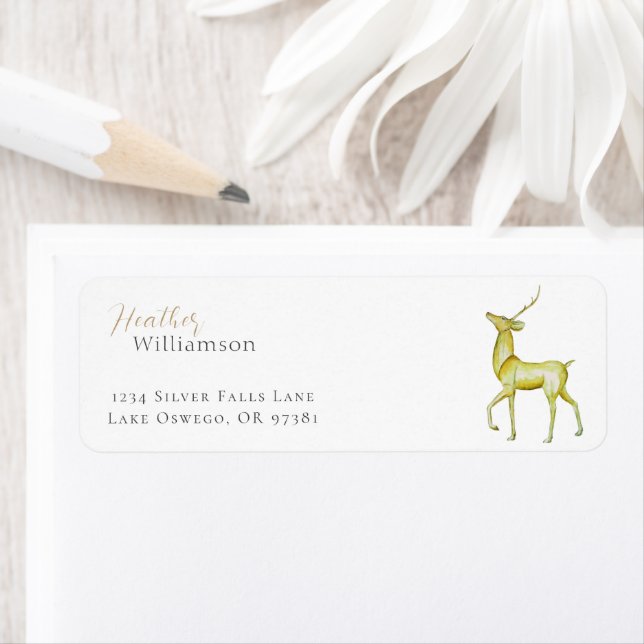 Minimalistischer Goldene Rentier Weihnachtsfeierta (Insitu)