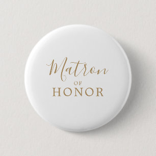 Minimalistischer goldener Brautjungfern-Abschied v Button