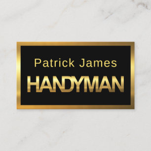 Minimalistischer goldener Handwerker-Schildrahmen Visitenkarte