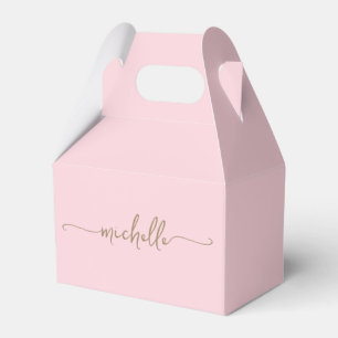 Minimalistischer goldener Monogramm-Name Skript Bl Geschenkschachtel