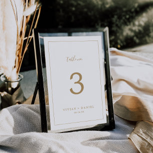 Minimalistischer goldener Tische nummer 5x7"