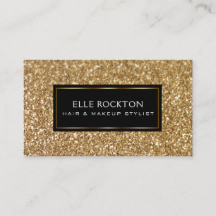 Minimalistischer GoldGlitzer Bokeh beleuchtet Visitenkarte