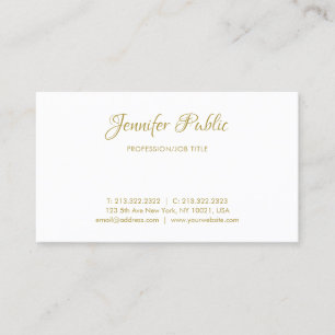 Minimalistischer Goldhandname Visitenkarte
