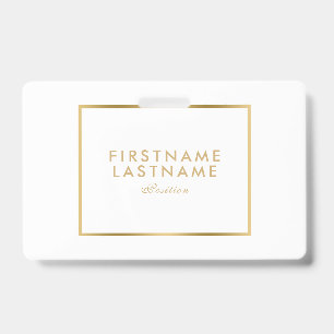 Minimalistischer Goldrahmen Ausweis