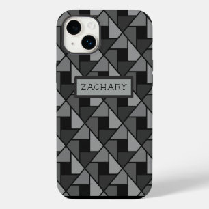 Minimalistischer grauer geometrischer Case-Mate iP iPhone 14 Plus Hülle