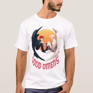 Minimalistischer guter OMENS-Charakter Engel und T T-Shirt