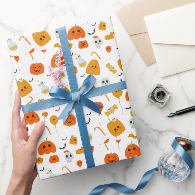 Minimalistischer Halloween-Feiertag Geschenkpapier (Schenken)