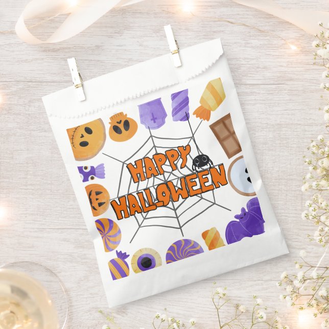 Minimalistischer Halloween-Feiertag Geschenktütchen (Ausgeschnitten)