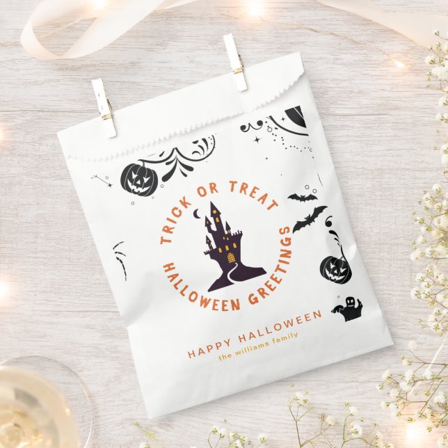 Minimalistischer Halloween-Feiertag Geschenktütchen (Ausgeschnitten)