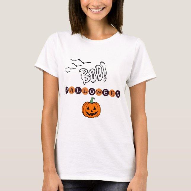 Minimalistischer Halloween-Feiertag T-Shirt (Vorderseite)