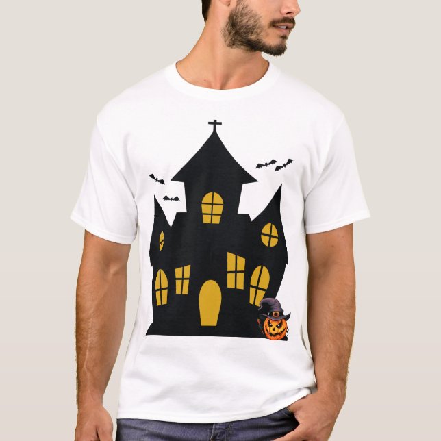 Minimalistischer Halloween-Feiertag T-Shirt (Vorderseite)