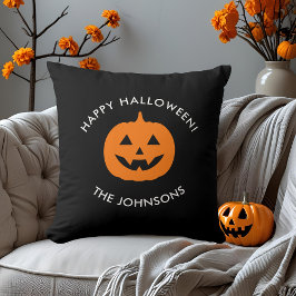 Minimalistischer Halloween Pumpkin - Personalisier Kissen