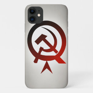 Minimalistischer Hammer und Sichel - Schwarz & Wei Case-Mate iPhone Hülle