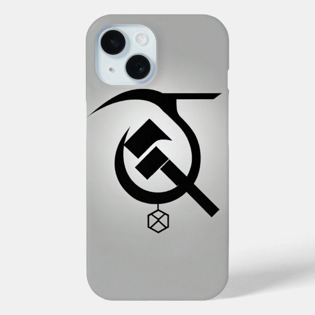 Minimalistischer Hammer und Sichel - Schwarz & Wei Case-Mate iPhone Hülle (Rückseite)