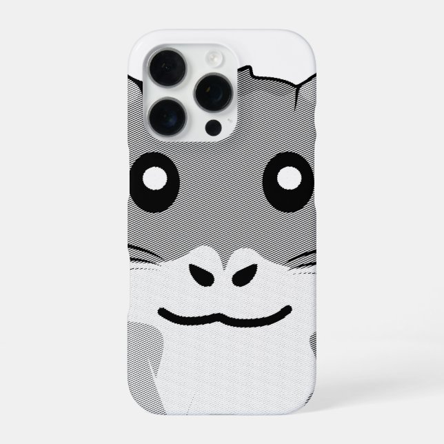 Minimalistischer Hamster iPhone Hülle (Rückseite)