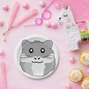 Minimalistischer Hamster Pappteller
