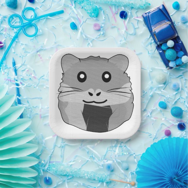 Minimalistischer Hamster Pappteller (Party)