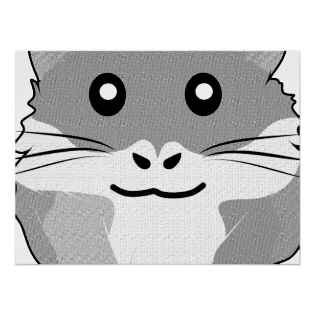 Minimalistischer Hamster Poster (Vorderseite)