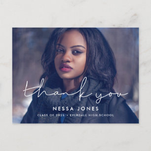 Minimalistischer handgeschriebener Abschluss Viele Postkarte