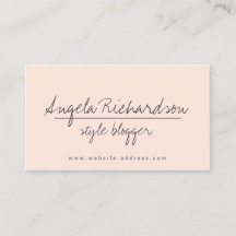 Minimalistischer handgeschriebener Blogger-Peach