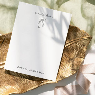 Minimalistischer handGezeichnet Bow   elegant Mitteilungskarte