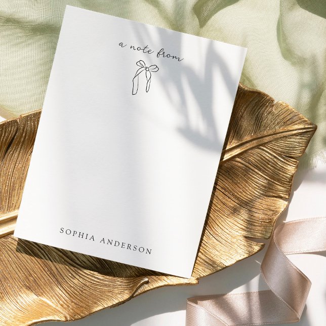 Minimalistischer handGezeichnet Bow | elegant Mitteilungskarte (Von Creator hochgeladen)