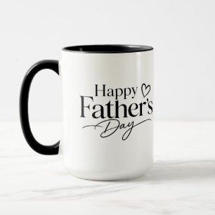 Minimalistischer Happy Father's Day Custom-Fotobec Tasse
