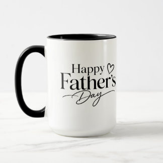 Minimalistischer Happy Father's Day Custom-Fotobec Tasse