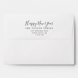 Minimalistischer Happy New Year Holiday Card Umsch