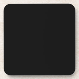 Minimalistischer Hartplastikuntersetzer in Schwarz Getränkeuntersetzer