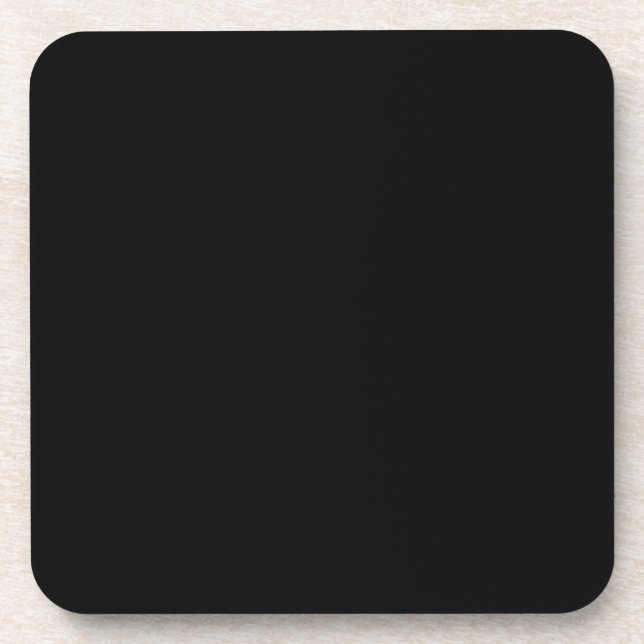 Minimalistischer Hartplastikuntersetzer in Schwarz Getränkeuntersetzer (Vorderseite)