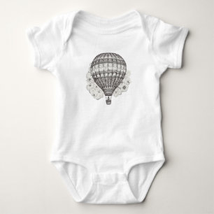 Minimalistischer Heißluftballon Baby Strampler