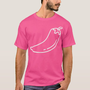 Minimalistischer Heißpepper T-Shirt