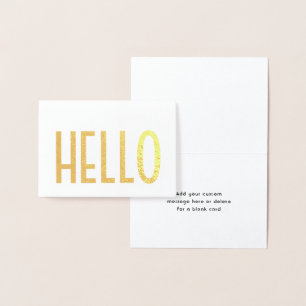 Minimalistischer Hello Simple Moderner Glam Gefalt Folienkarte