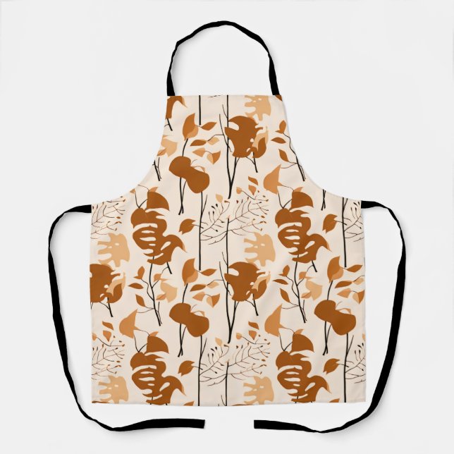 Minimalistischer Herbst Botanik Blätter  Schürze (Vorderseite)
